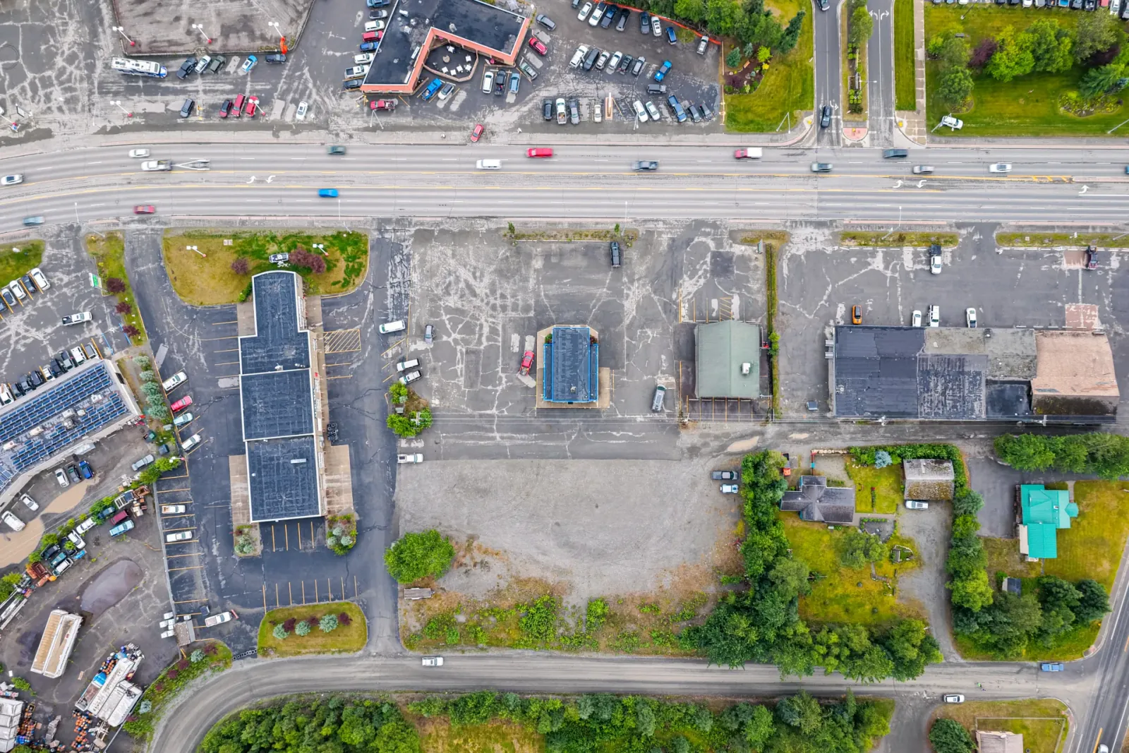 Orthomosaic parcel boundary aerial for 44152 Sterling Highway