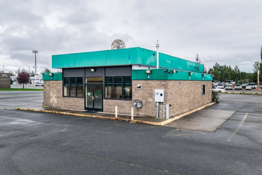 Exterior corner view of commercial building
